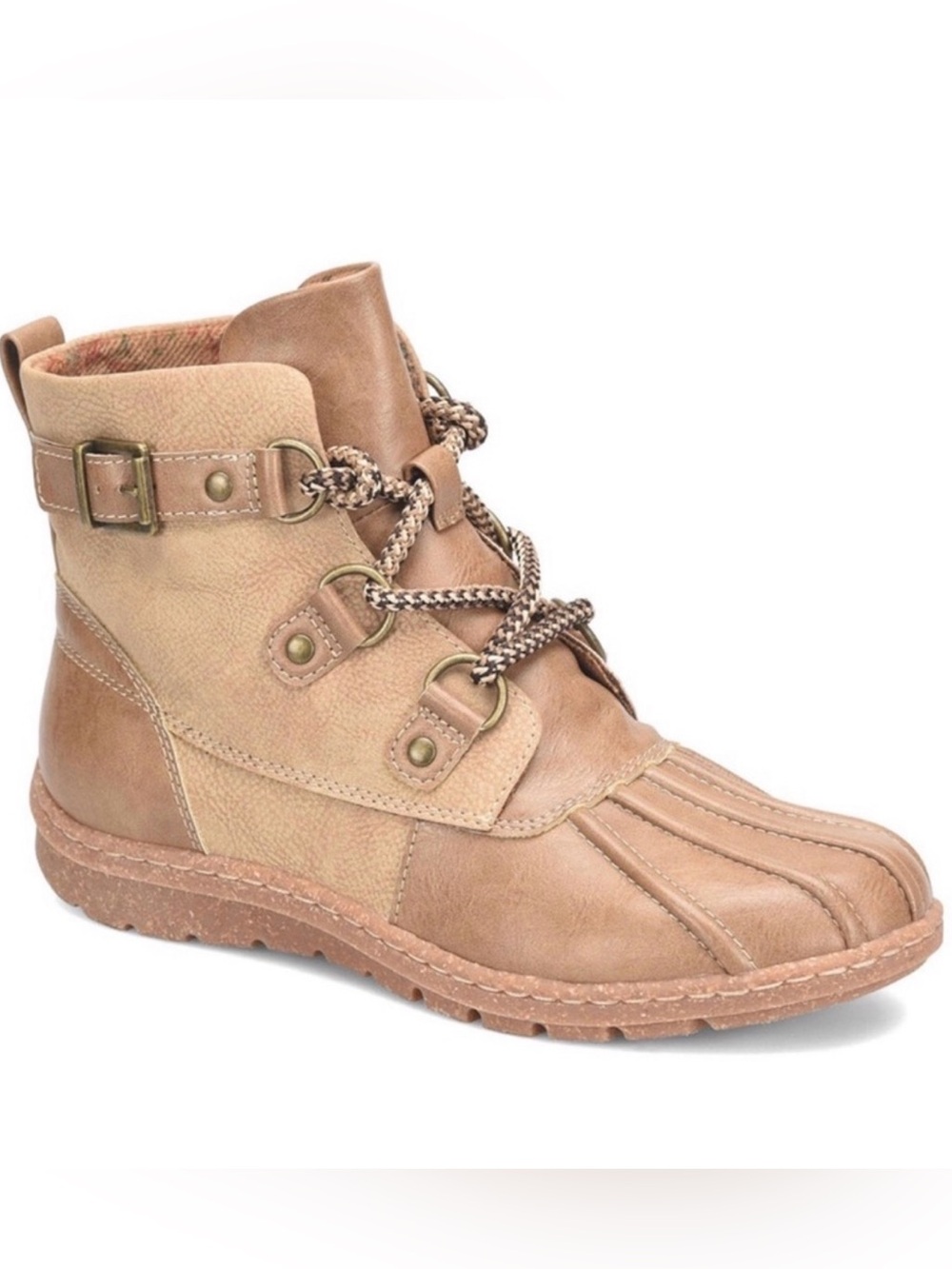 b.o.c. BORN Aspen Taupe Duck Boots Women’s 7 Lace Up + Box